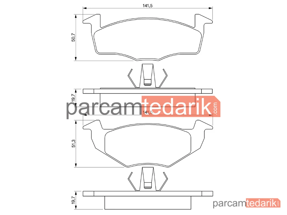 BOSCH 0986424347 | Fren Balatası (Ön) — Seat Cordoba, Seat Ibiza II, Seat Toledo I