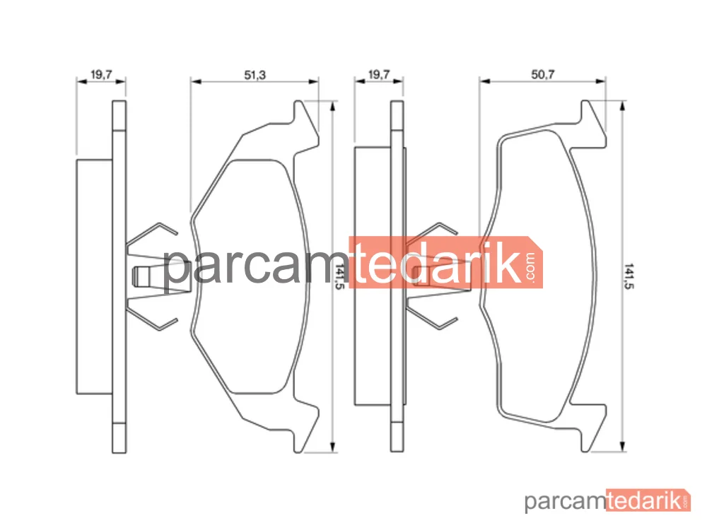 BOSCH 0986424347 | Fren Balatası (Ön) — Seat Cordoba, Seat Ibiza II, Seat Toledo I
