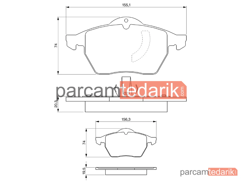 BOSCH 0986424360 | Fren Balatası (Ön) — Opel Vectra B, Opel Calibra A