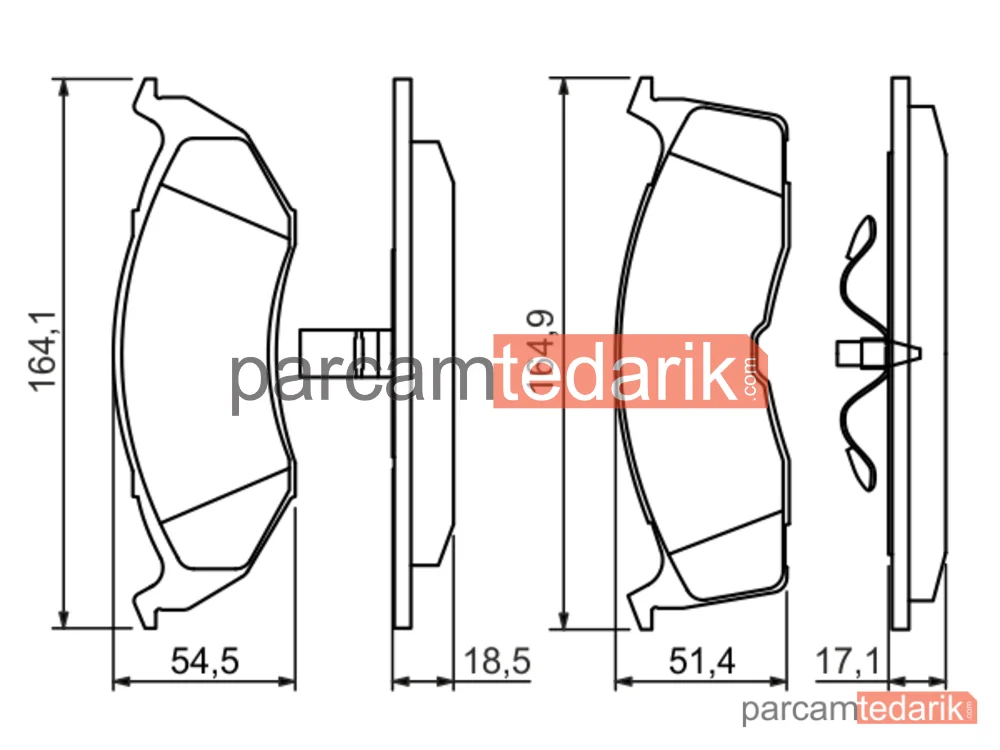 BOSCH 0986424363 | Fren Balatası (Ön) — Chrysler Voyager / Grand Voyager III, Chrysler Neon, Chrysler Voyager II