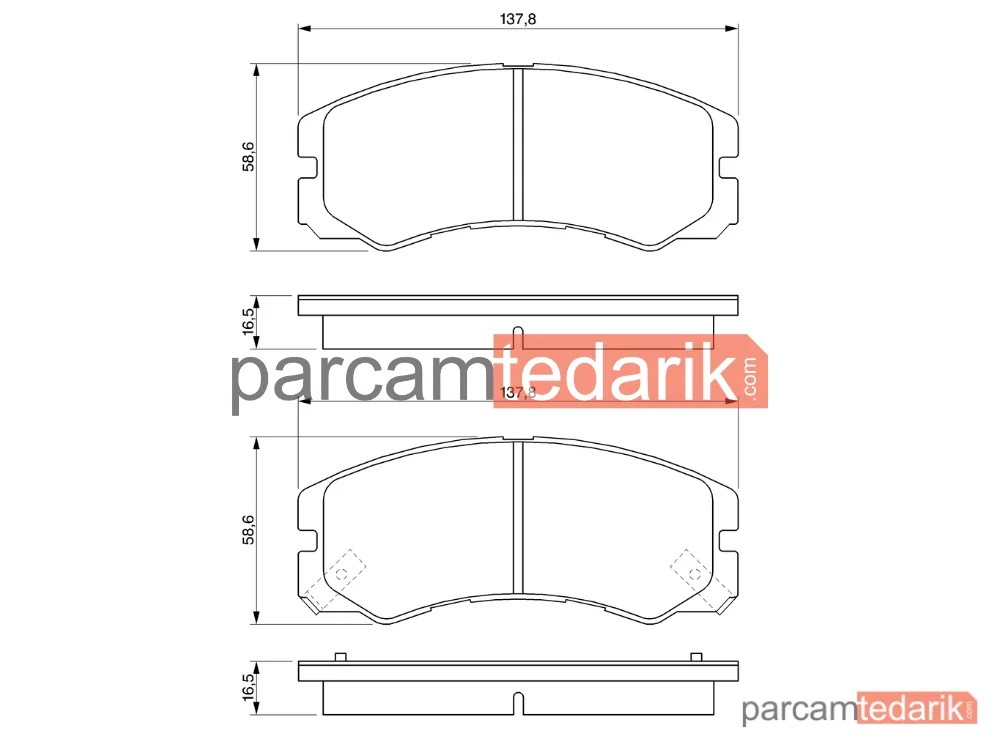 BOSCH 0986424366 | Fren Balatası (Ön) — Opel Frontera A, Opel Frontera B, Opel Frontera A Sport