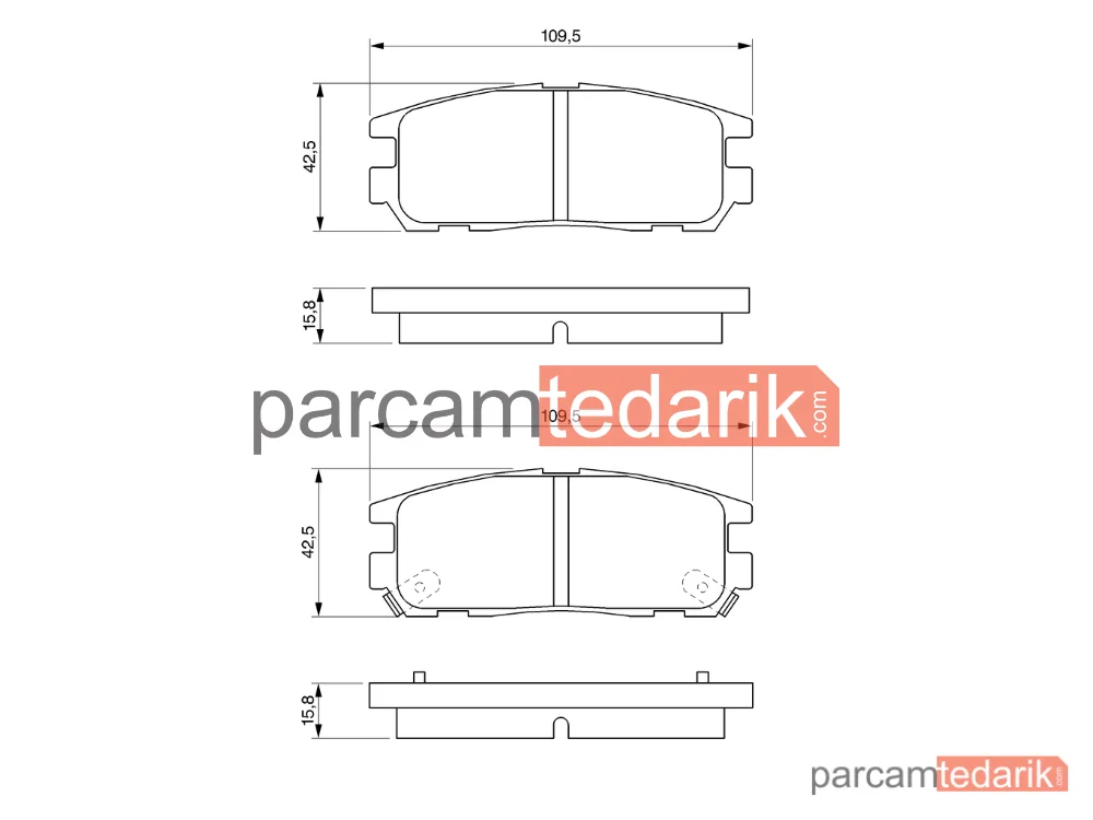 BOSCH 0986424367 | Fren Balatası — Opel Frontera B, Opel Frontera A, Opel Frontera A Sport