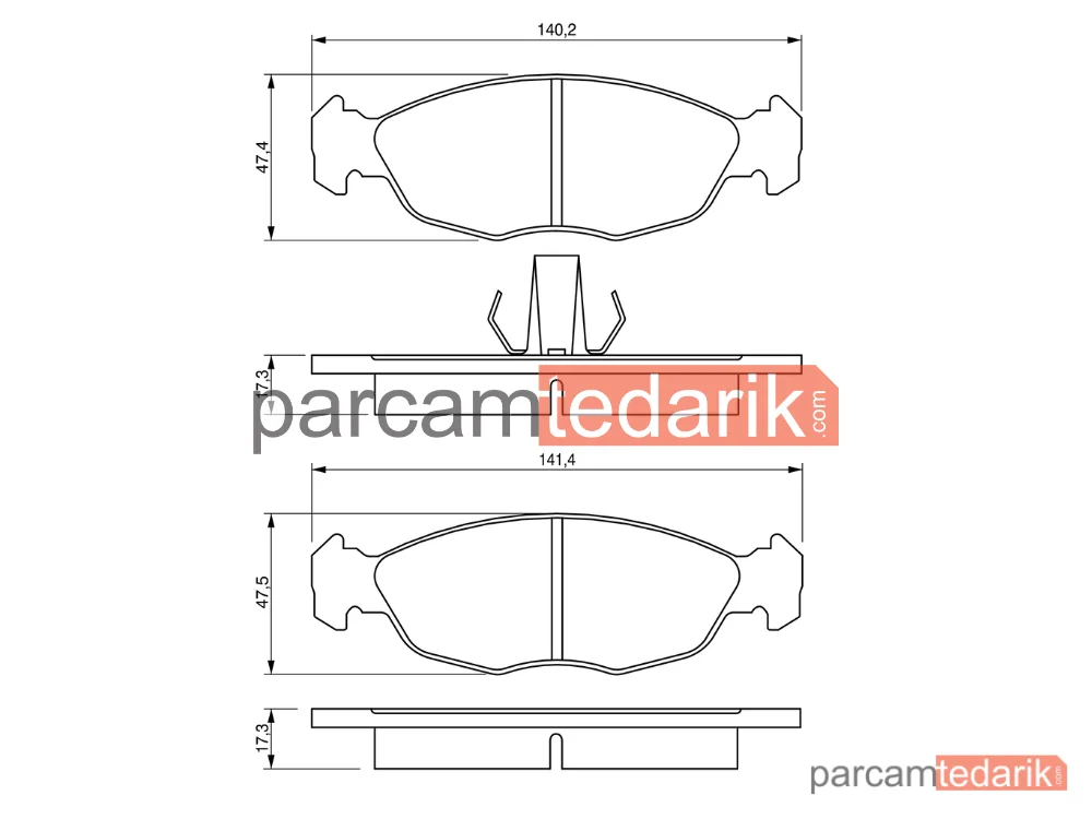 BOSCH 0986424410 | Fren Balatası (Ön) — Citroen Saxo, Peugeot 205 II, Citroen Xsara