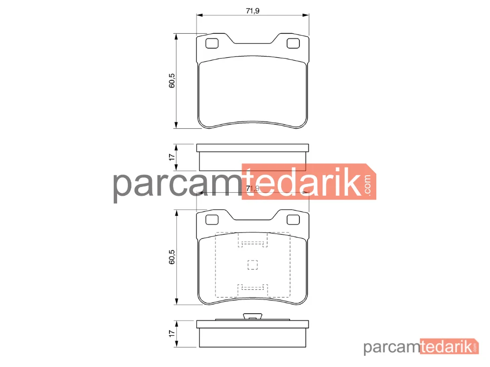 BOSCH 0986424411 | Fren Balatası (Ön) — Citroen Saxo, Citroen Saxo Hatchback, Peugeot 106 II