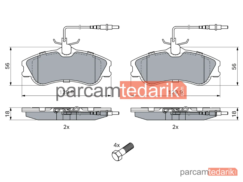 BOSCH 0986424414 | Fren Balatası — Citroen Xsara Break, Peugeot 306 Break
