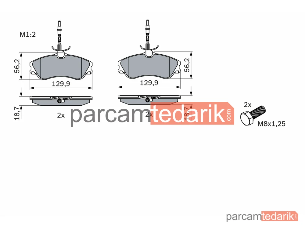 BOSCH 0986424414 | Fren Balatası — Citroen Xsara Break, Peugeot 306 Break