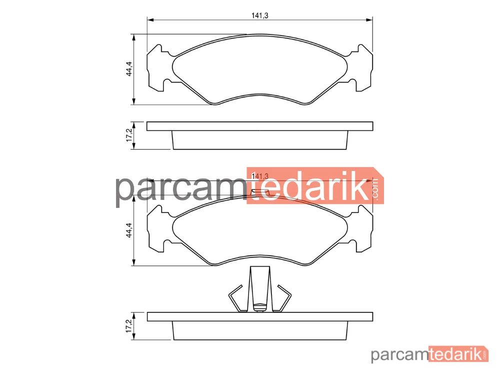 BOSCH 0986424416 | Fren Balatası (Ön) — Ford Fiesta III, Ford Fiesta IV, Mazda 121 III