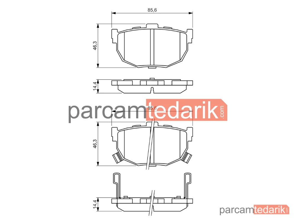 BOSCH 0986424418 | Fren Balatası (Arka) — Hyundai Lantra II, Kia Cerato I, Hyundai Coupe I