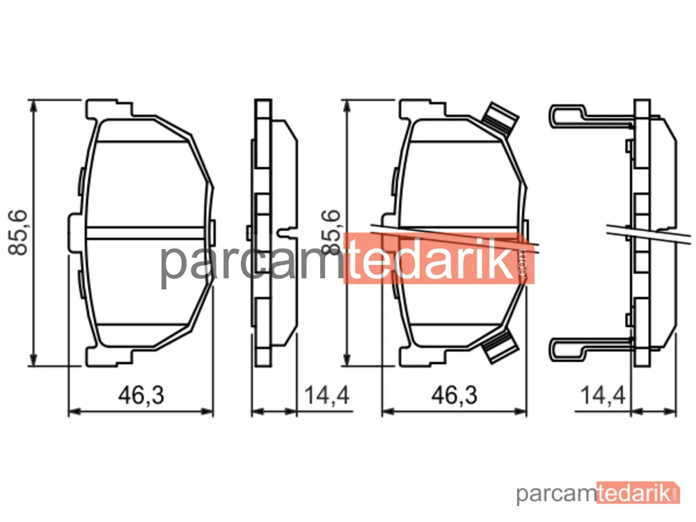 BOSCH 0986424418 | Fren Balatası (Arka) — Hyundai Lantra II, Kia Cerato I, Hyundai Coupe I