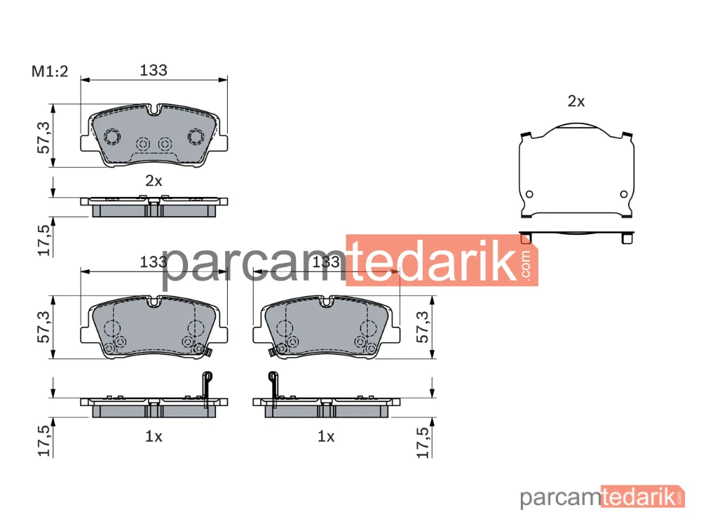 BOSCH 0986424430 | Fren Balatası (Arka) — Hyundai H350