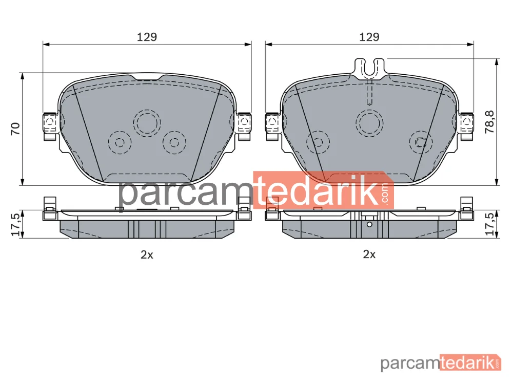 BOSCH 0986424439 | Fren Balatası (Arka) — Mercedes-Benz E-Serisi, Mercedes-Benz E-Serisi T-Model