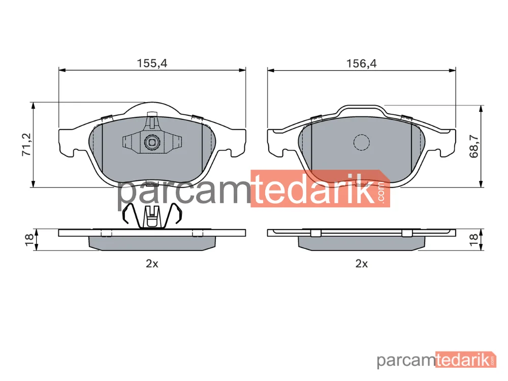 BOSCH 0986424443 | Fren Balatası — Renault Grand Scénic II, Renault Scénic II