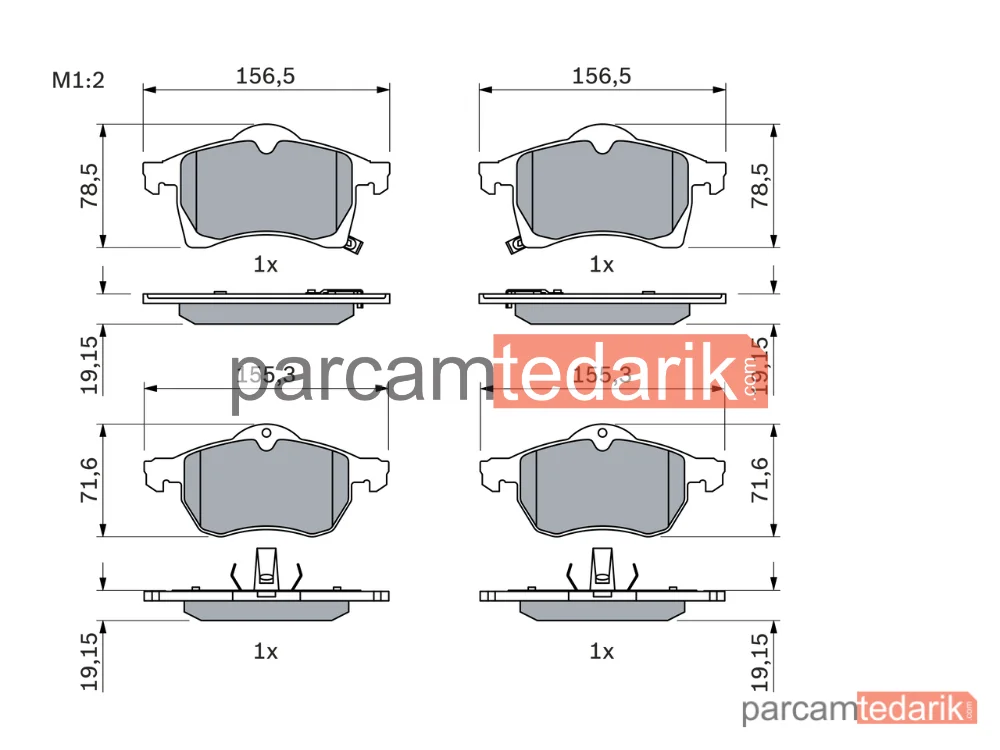 BOSCH 0986424457 | Fren Balatası — Opel Zafira A Mpv, Opel Astra G Coupe, Opel Astra G