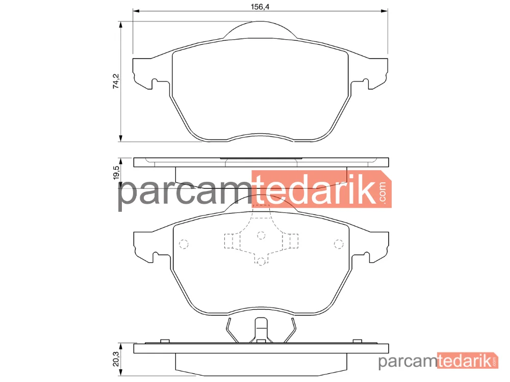 BOSCH 0986424460 | Fren Balatası (Ön) — VW Vento, Audi A3, Audi TT Roadster