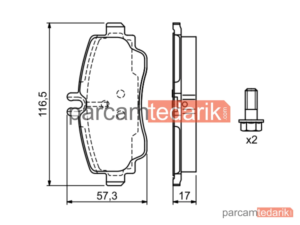 BOSCH 0986424470 | Fren Balatası (Ön) — Mercedes-Benz A-Serisi