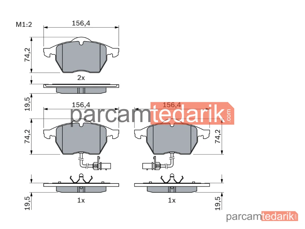 BOSCH 0986424482 | Fren Balatası — Audi A6 C5, Audi TT