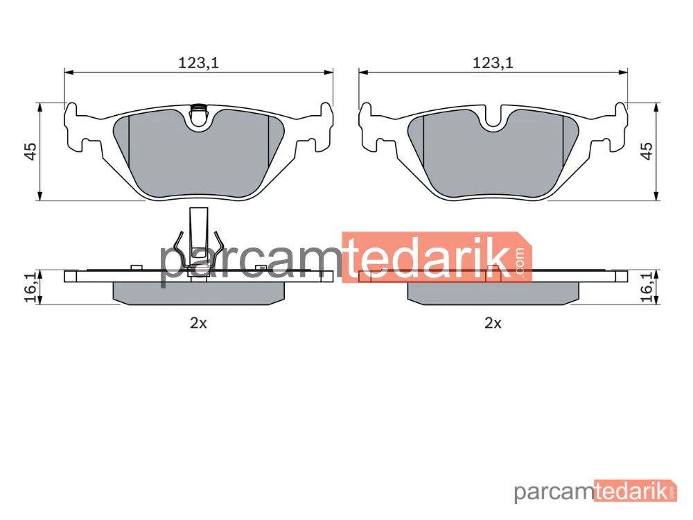 BOSCH 0986424484 | Fren Balatası (Arka) — BMW 3, BMW 3 Coupe, BMW 3 Touring