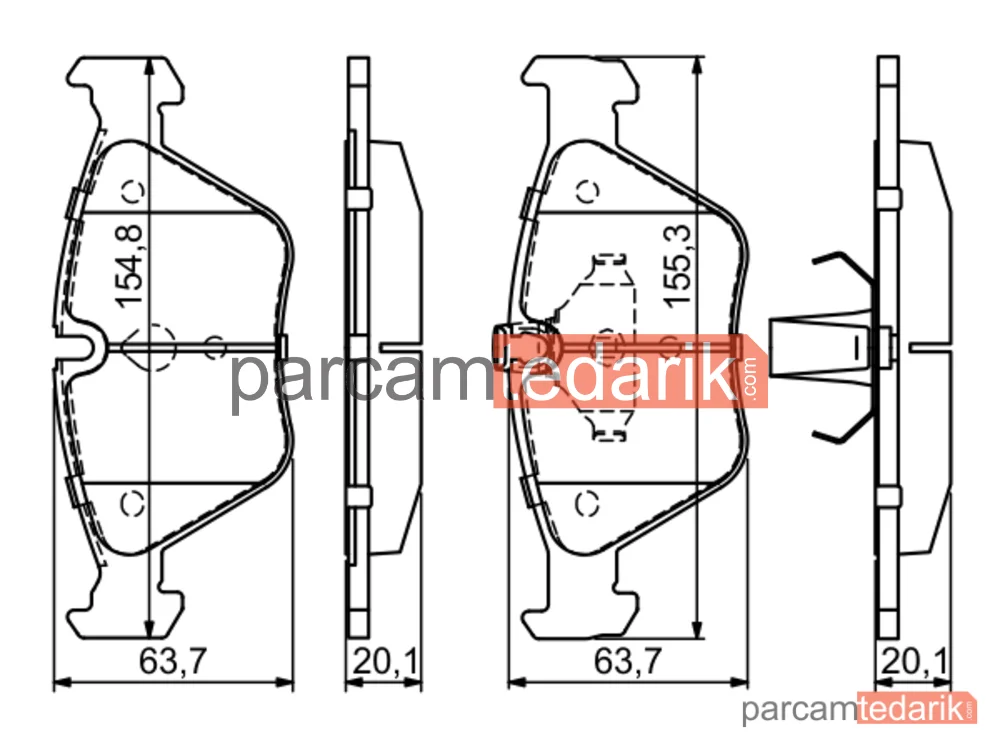 BOSCH 0986424485 | Fren Balatası (Ön) — BMW 5, BMW 5 Touring, BMW 3 Coupe
