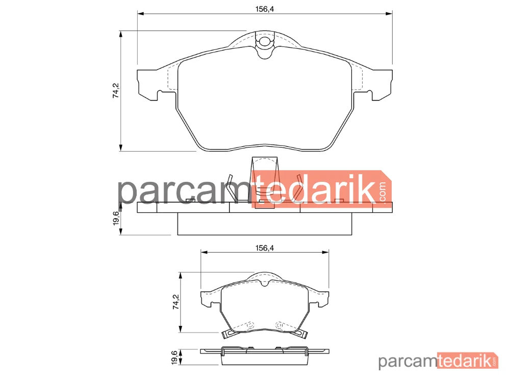 BOSCH 0986424488 | Fren Balatası (Ön) — Saab 9-5, Saab 9-3, Opel Zafira A Mpv
