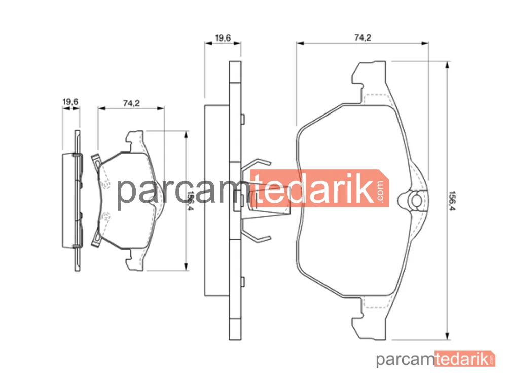 BOSCH 0986424488 | Fren Balatası (Ön) — Saab 9-5, Saab 9-3, Opel Zafira A Mpv