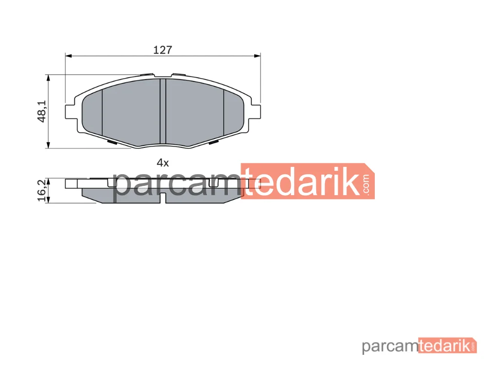BOSCH 0986424512 | Fren Balatası (Ön) — Chevrolet Matiz, Chevrolet Spark, Daewoo Lanos