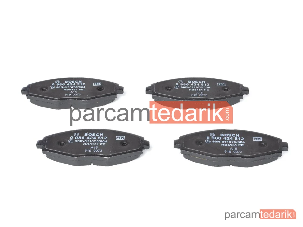 BOSCH 0986424512 | Fren Balatası (Ön) — Chevrolet Matiz, Chevrolet Spark, Daewoo Lanos