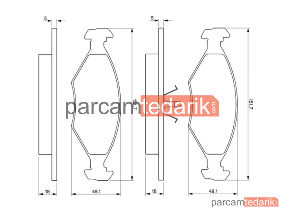 BOSCH 0986424514 | Fren Balatası (Ön) — Fiat Palio Weekend, Fiat Albea, Fiat Palio