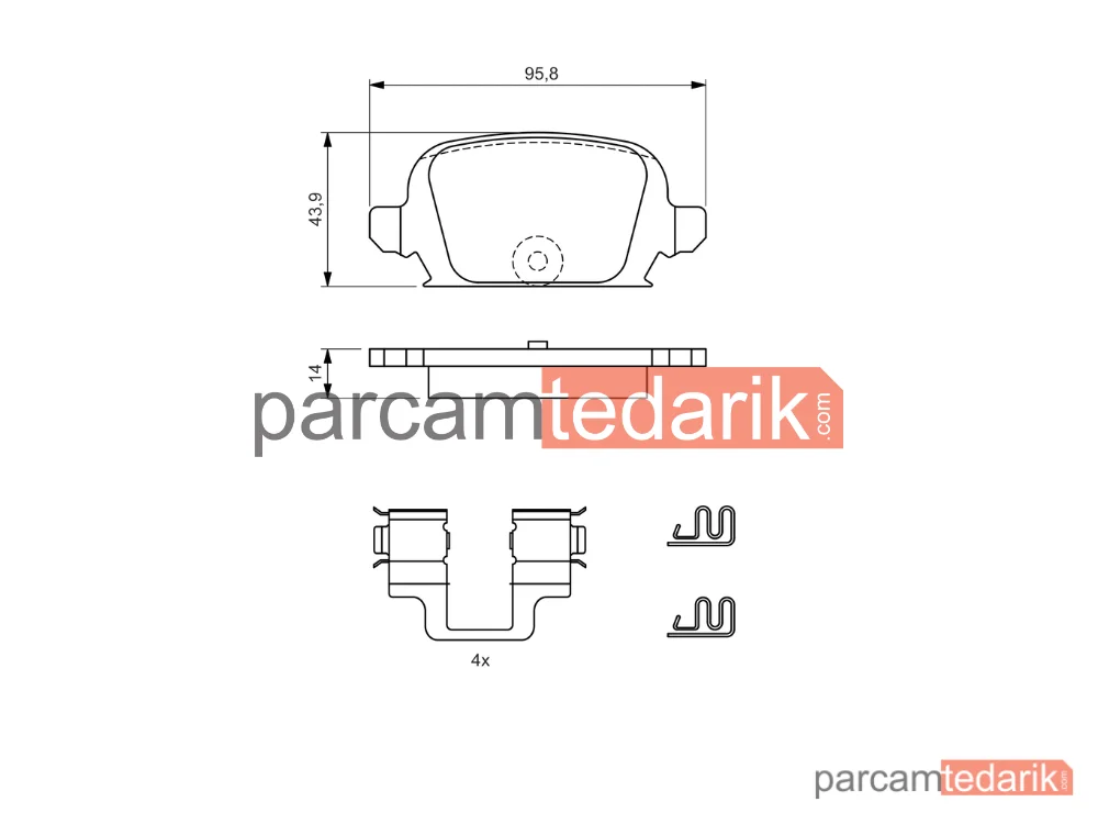 BOSCH 0986424528 | Fren Balatası (Arka) — Opel Corsa C