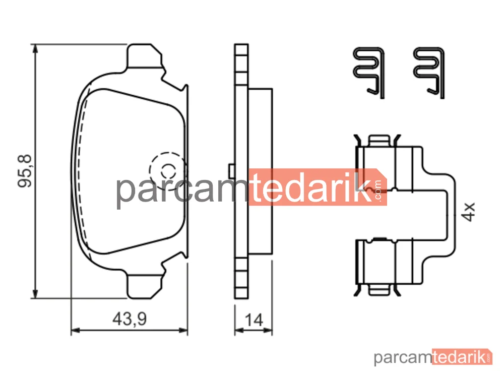 BOSCH 0986424528 | Fren Balatası (Arka) — Opel Corsa C