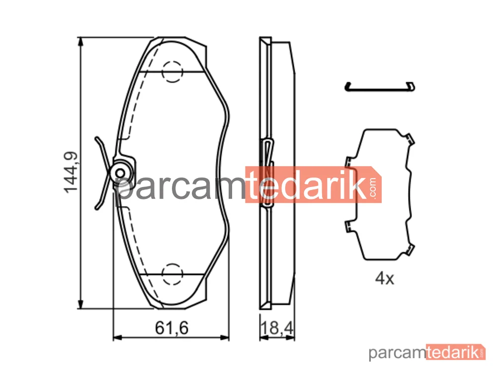 BOSCH 0986424531 | Fren Balatası — Renault Avantime, Renault Espace III