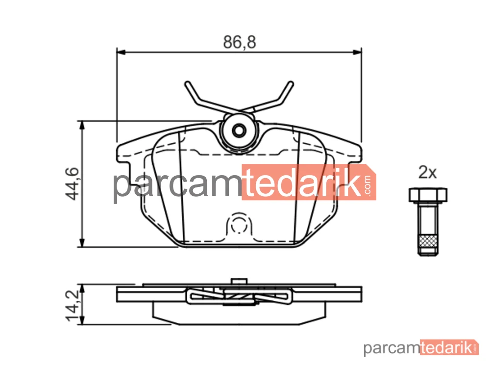 BOSCH 0986424545 | Fren Balatası (Arka) — Lancia Dedra SW, Alfa Romeo Gtv, Alfa Romeo Spider