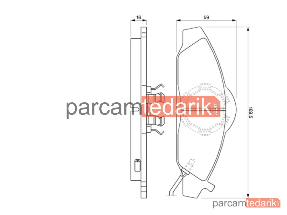 BOSCH 0986424551 | Fren Balatası (Ön) — SsangYong Korando, SsangYong Musso, Daewoo Korando