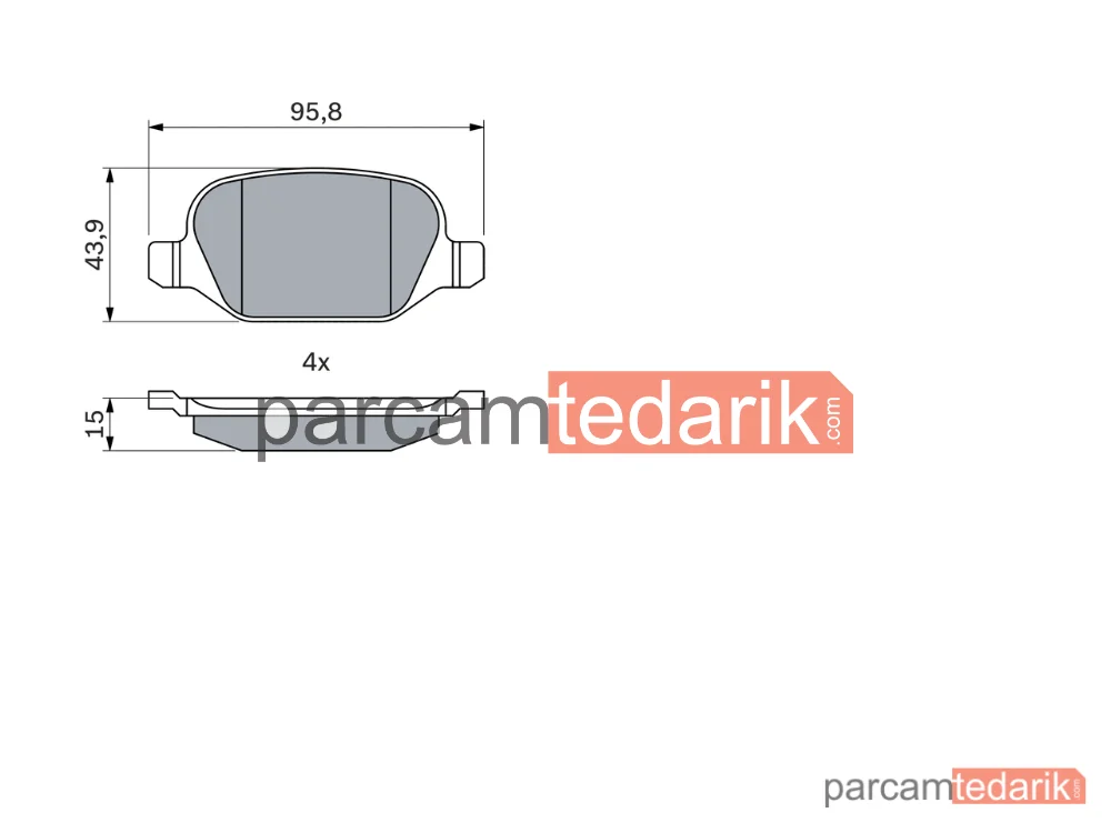 BOSCH 0986424553 | Fren Balatası (Arka) — Alfa Romeo 156 Sportwagon, Alfa Romeo 156, Lancia Lybra