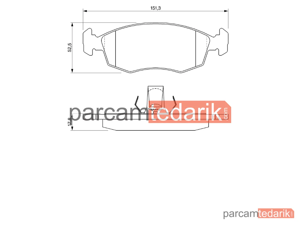 BOSCH 0986424554 | Fren Balatası (Ön) — Fiat Palio, Fiat Doblo Mpv, Fiat Palio Weekend
