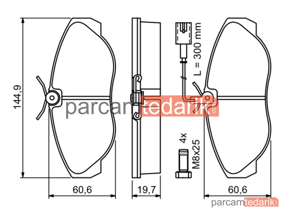 BOSCH 0986424556 | Fren Balatası (Ön) — Fiat Ducato, Citroen Jumper I