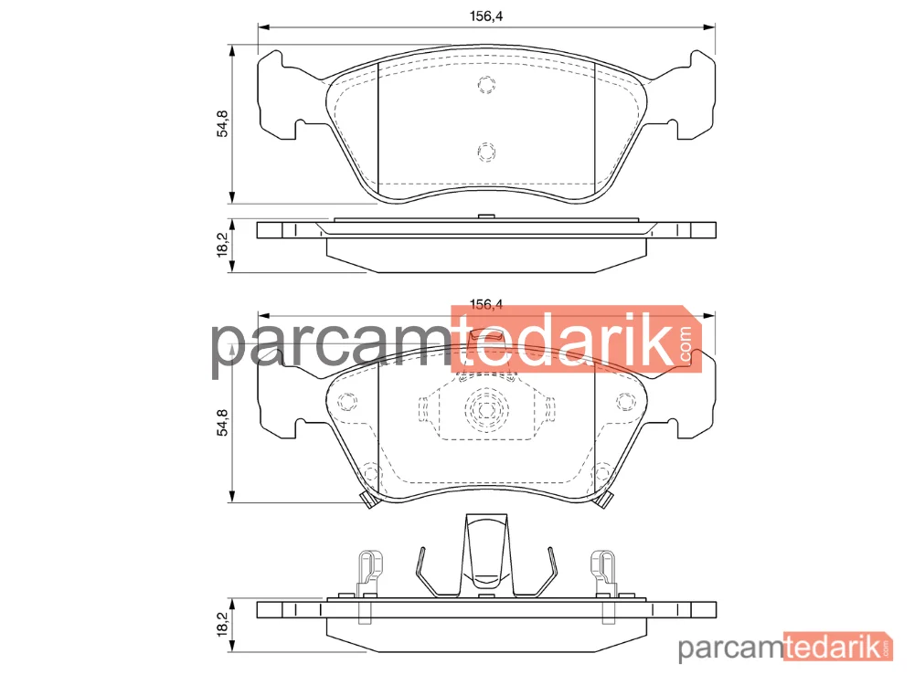 BOSCH 0986424560 | Fren Balatası (Ön) — Toyota Avensis, Toyota Avensis Liftback