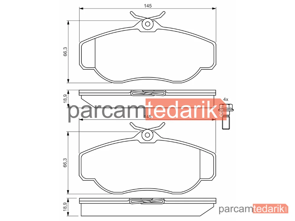 BOSCH 0986424565 | Fren Balatası (Ön) — Land Rover Range Rover II