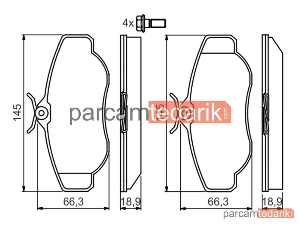 BOSCH 0986424565 | Fren Balatası (Ön) — Land Rover Range Rover II