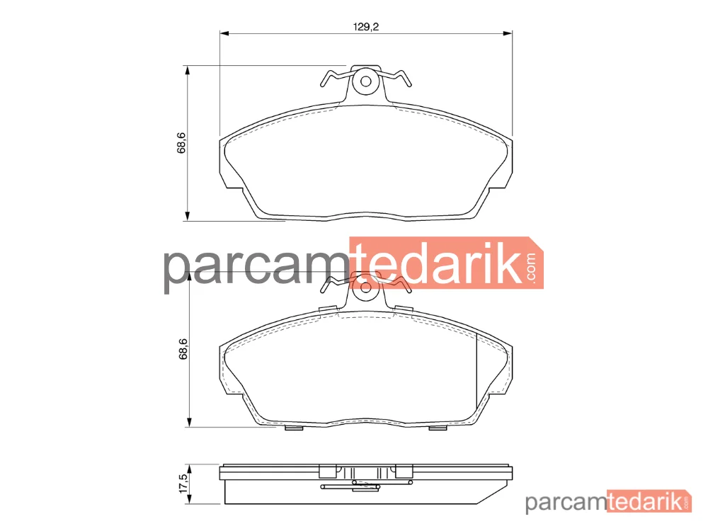 BOSCH 0986424566 | Fren Balatası (Ön) — Gaz Sobol, Land Rover Freelander I, Land Rover Freelander I Soft Top
