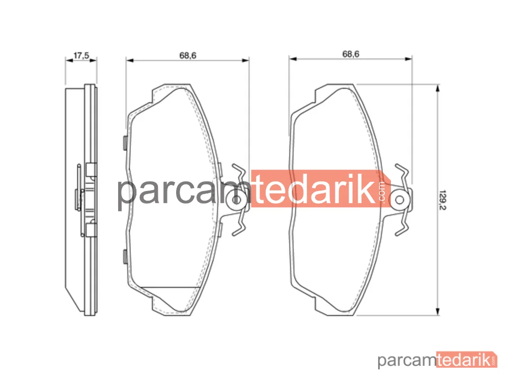 BOSCH 0986424566 | Fren Balatası (Ön) — Gaz Sobol, Land Rover Freelander I, Land Rover Freelander I Soft Top
