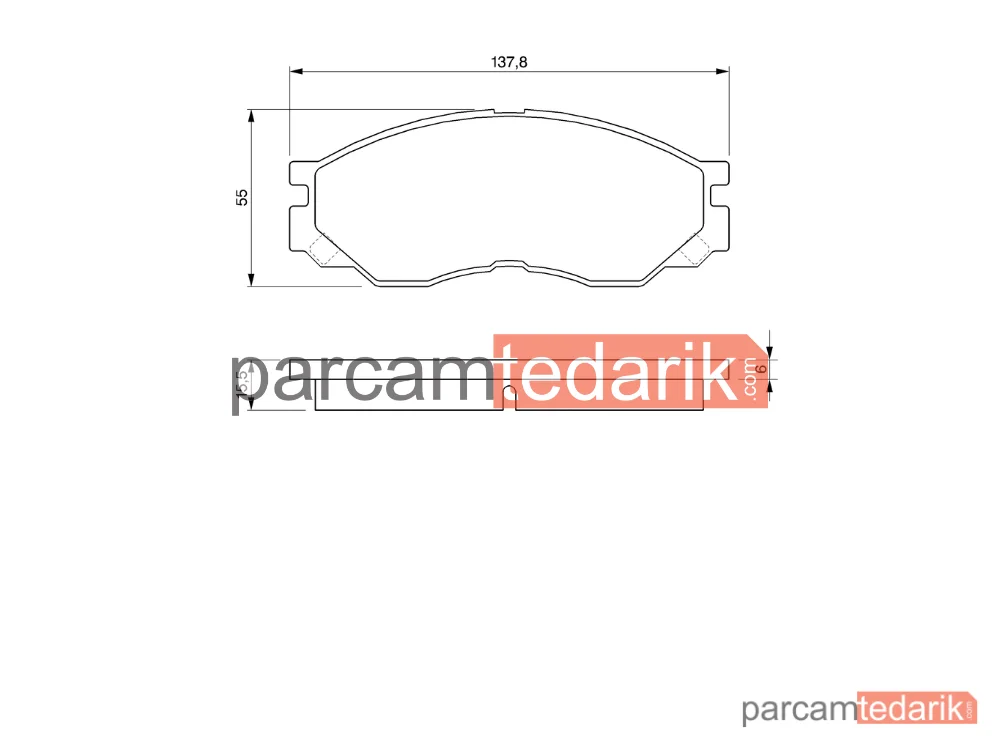 BOSCH 0986424572 | Fren Balatası (Ön) — Mitsubishi L200, Mitsubishi L 300 III, Mitsubishi L400