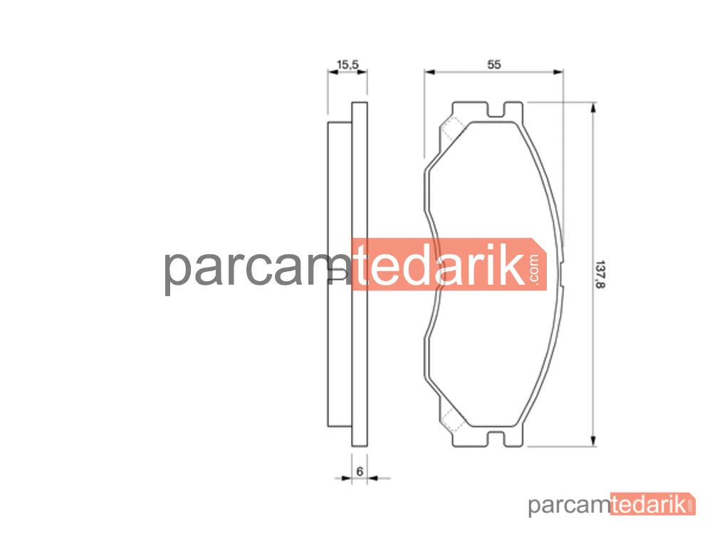 BOSCH 0986424572 | Fren Balatası (Ön) — Mitsubishi L200, Mitsubishi L 300 III, Mitsubishi L400