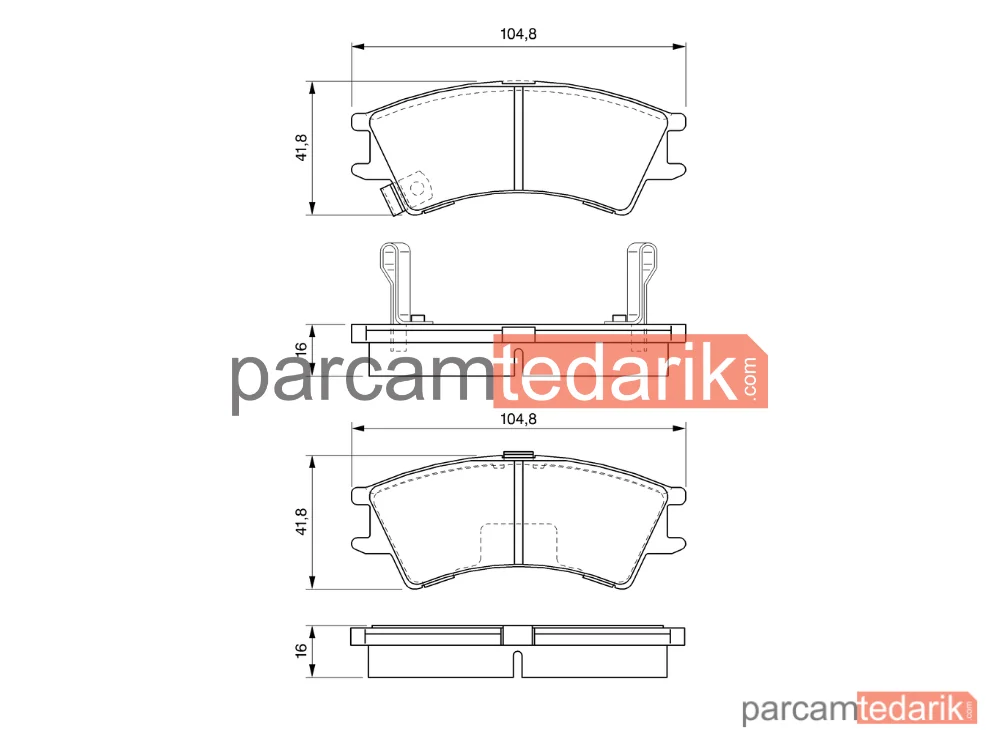 BOSCH 0986424575 | Fren Balatası (Ön) — Hyundai Atos