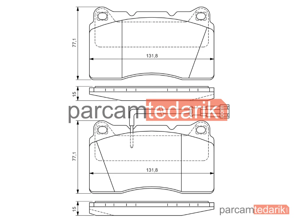 BOSCH 0986424577 | Fren Balatası (Ön) — Alfa Romeo Brera, Alfa Romeo Spider, Alfa Romeo Giulietta