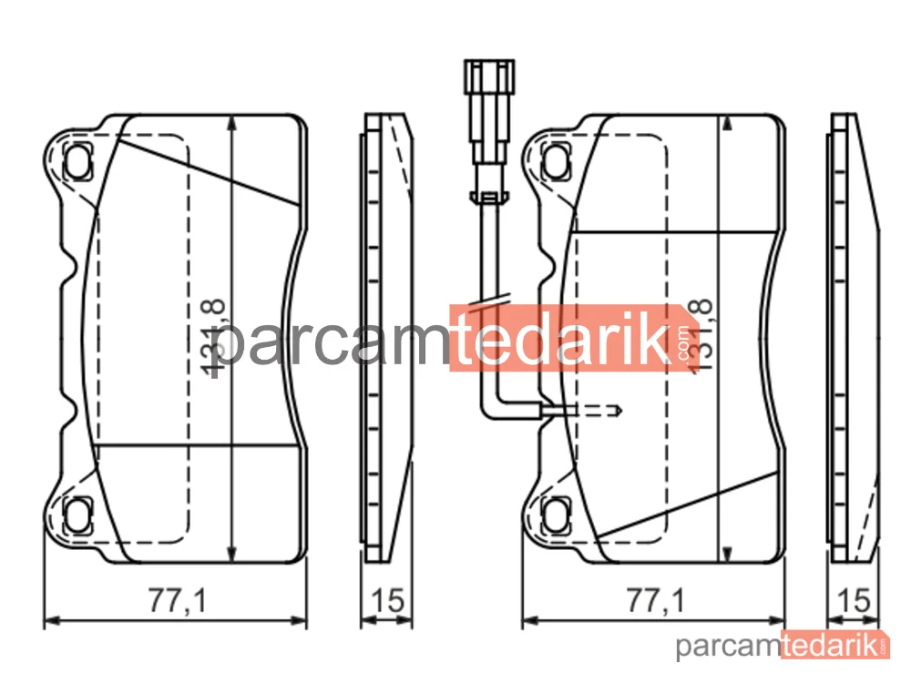 BOSCH 0986424577 | Fren Balatası (Ön) — Alfa Romeo Brera, Alfa Romeo Spider, Alfa Romeo Giulietta