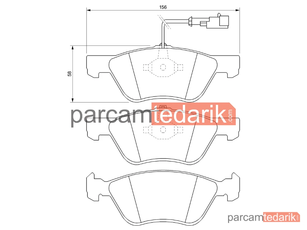 BOSCH 0986424578 | Fren Balatası (Ön) — Fiat Multipla, Alfa Romeo 166, Lancia Kappa SW