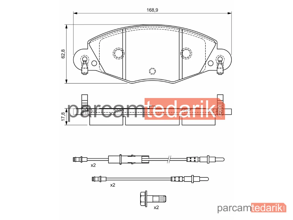 BOSCH 0986424581 | Fren Balatası (Ön) — Citroen C5 II Break, Citroen C5 II, Citroen C5 I Break