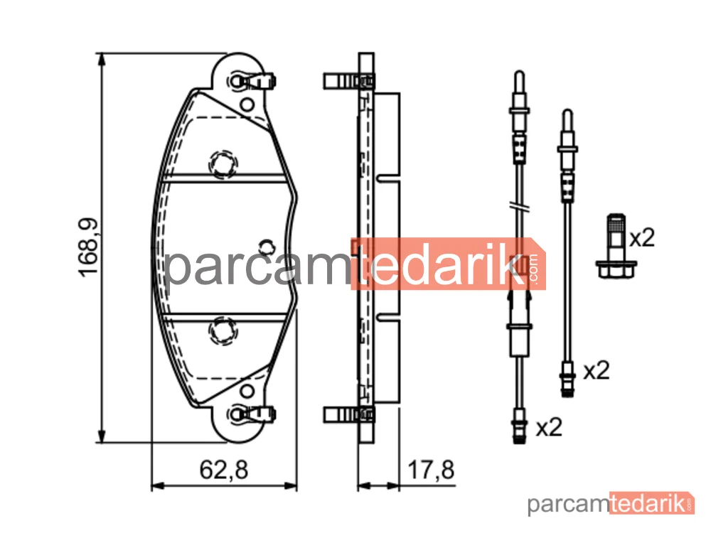 BOSCH 0986424581 | Fren Balatası (Ön) — Citroen C5 II Break, Citroen C5 II, Citroen C5 I Break