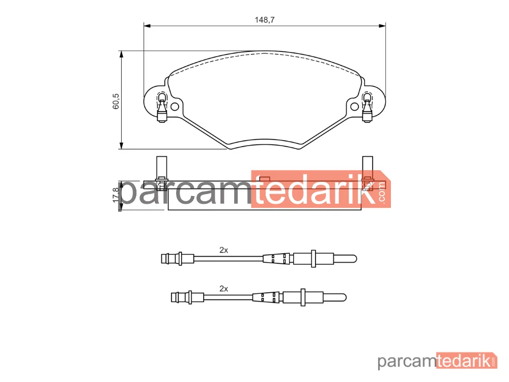 BOSCH 0986424582 | Fren Balatası — Citroen C5 II Kombi, Citroen C5 I Kombi, Citroen C5 I