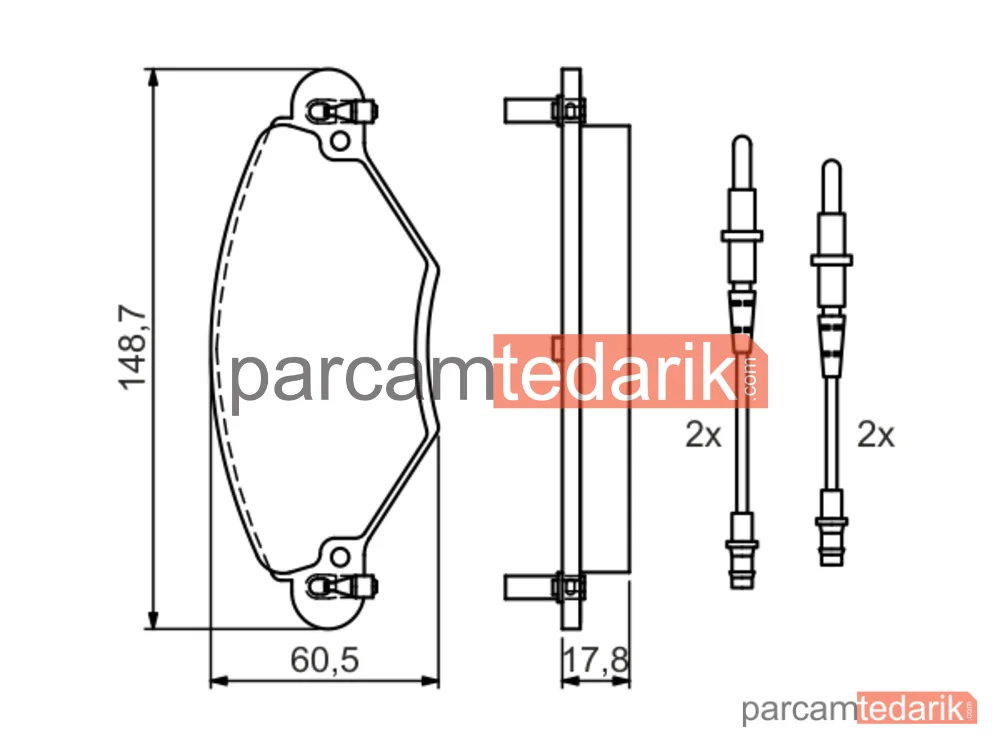 BOSCH 0986424582 | Fren Balatası — Citroen C5 II Kombi, Citroen C5 I Kombi, Citroen C5 I